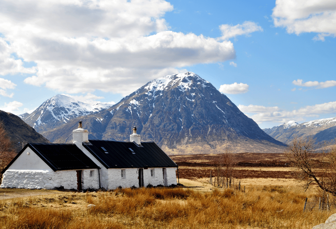 A polar white roof coating in Scotland.