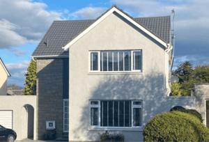 A moss free roof in Scotland after homeowners hired a professional that used Biocide Roof Treatment.