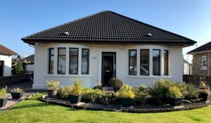 Exterior wall coatings on a stone property in Scotland, helping protect the external walls from moisture and harsh weather.