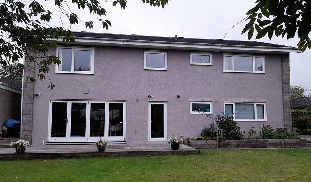 Exterior Wall Coating in Pebble